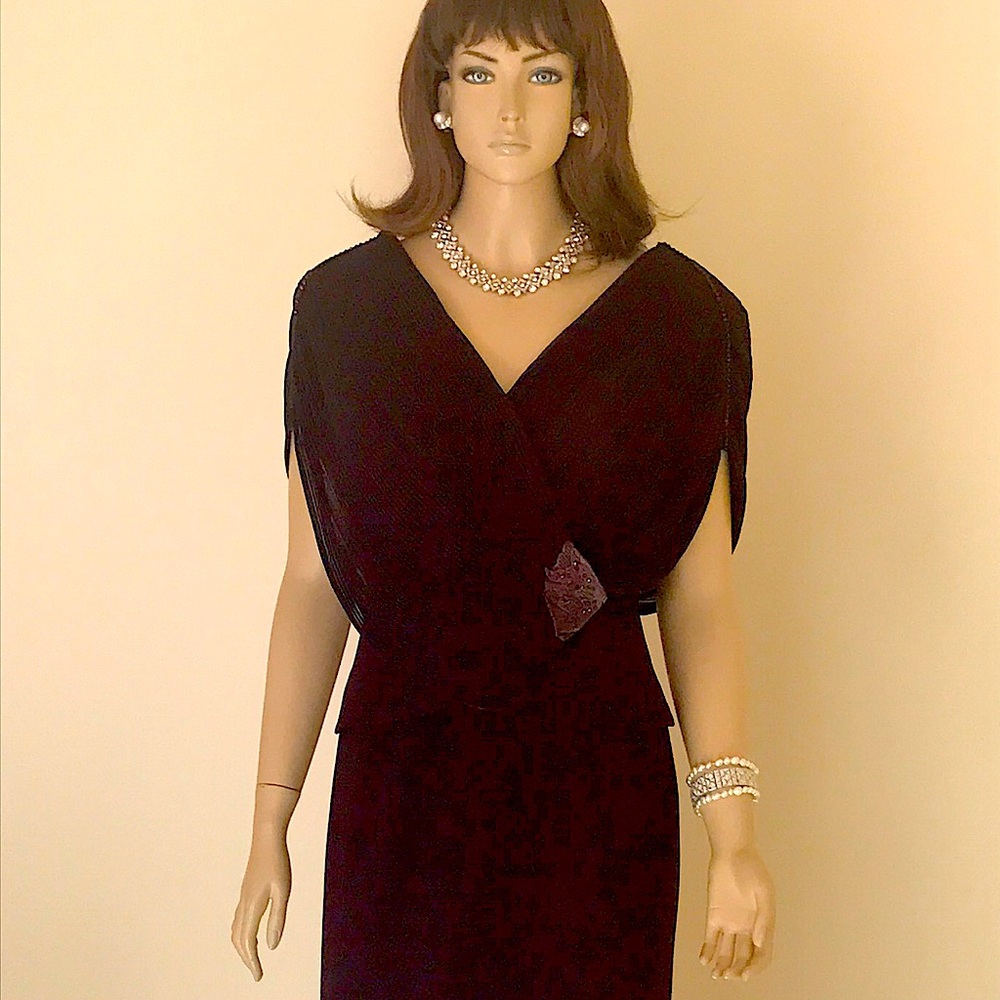 DAYMOR 2 Piece Maxi Dress Size 10 Plum Color (Dark Purple)